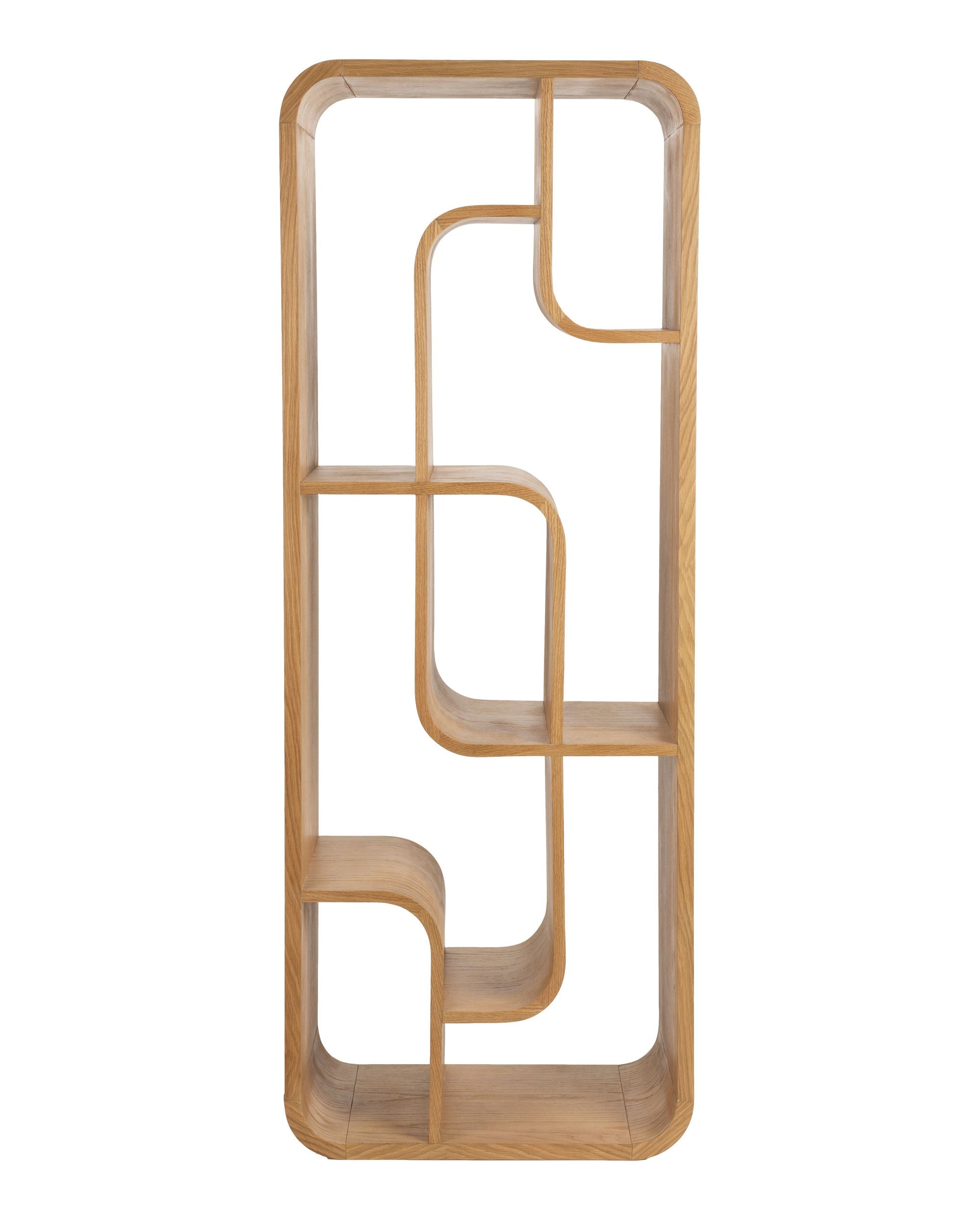 Zuiver Seven Abstract Natural Oak Wood Display Unit